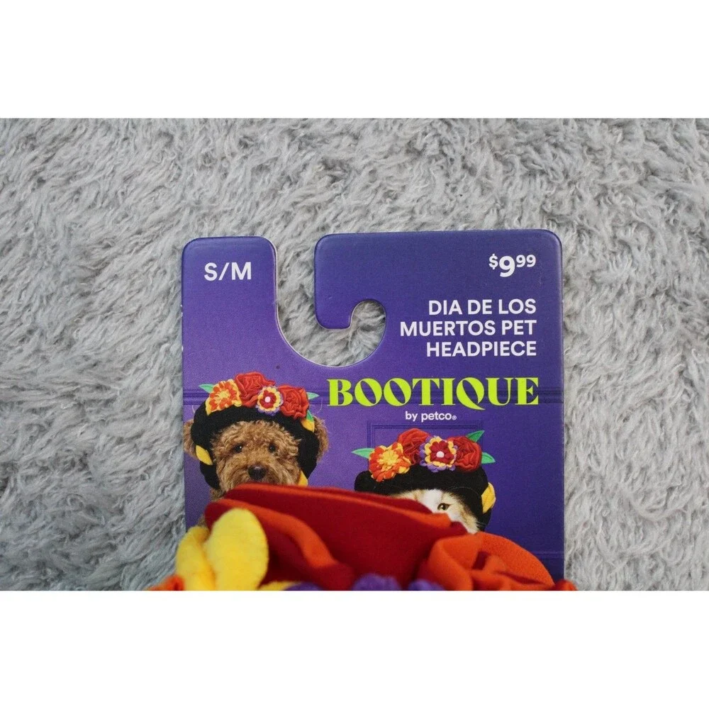 Bootique Dia de los Muertos Pet Headpiece S/M Dog Cat Costume Halloween
